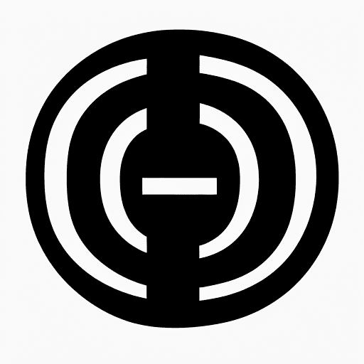 AI generated: a black logo minimalist with letter D 
