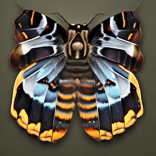 AI generated: Death's-head hawkmoth wing, hyperrealistic
