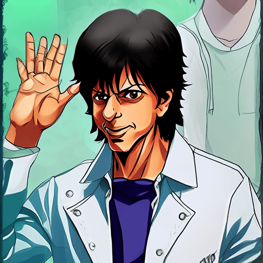 AI generated: Shahrukh Khan as anime