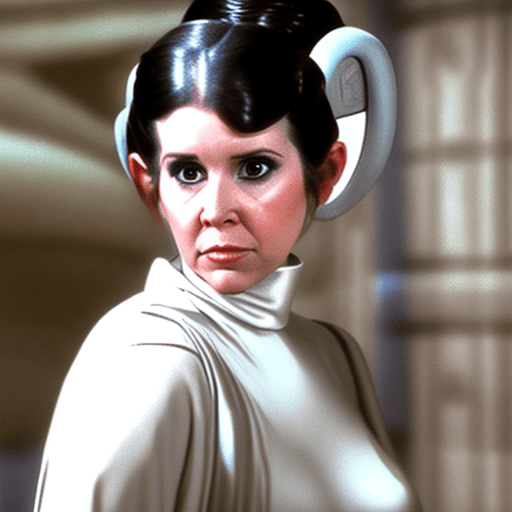 AI generated: curvy Princess Leia 