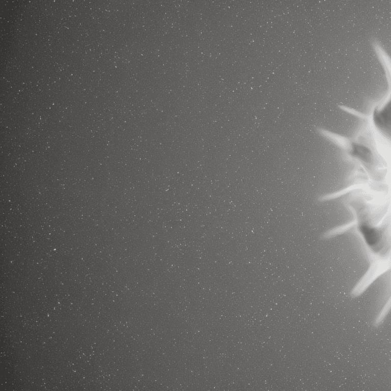 AI generated: realistic sun as a white fireball on a black background