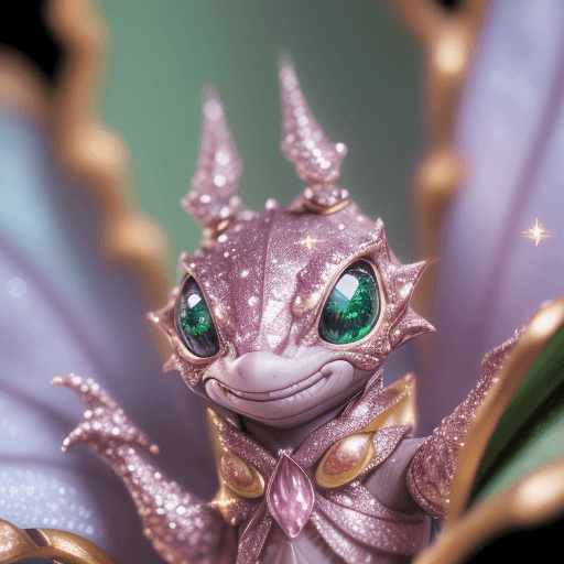 AI generated: anthropomorphic Targarian in glittering clothes::5 Professional Macro Photography::4 detailed, extre...