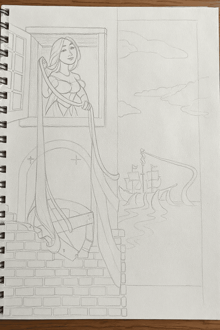 AI generated: Finish the sketch 