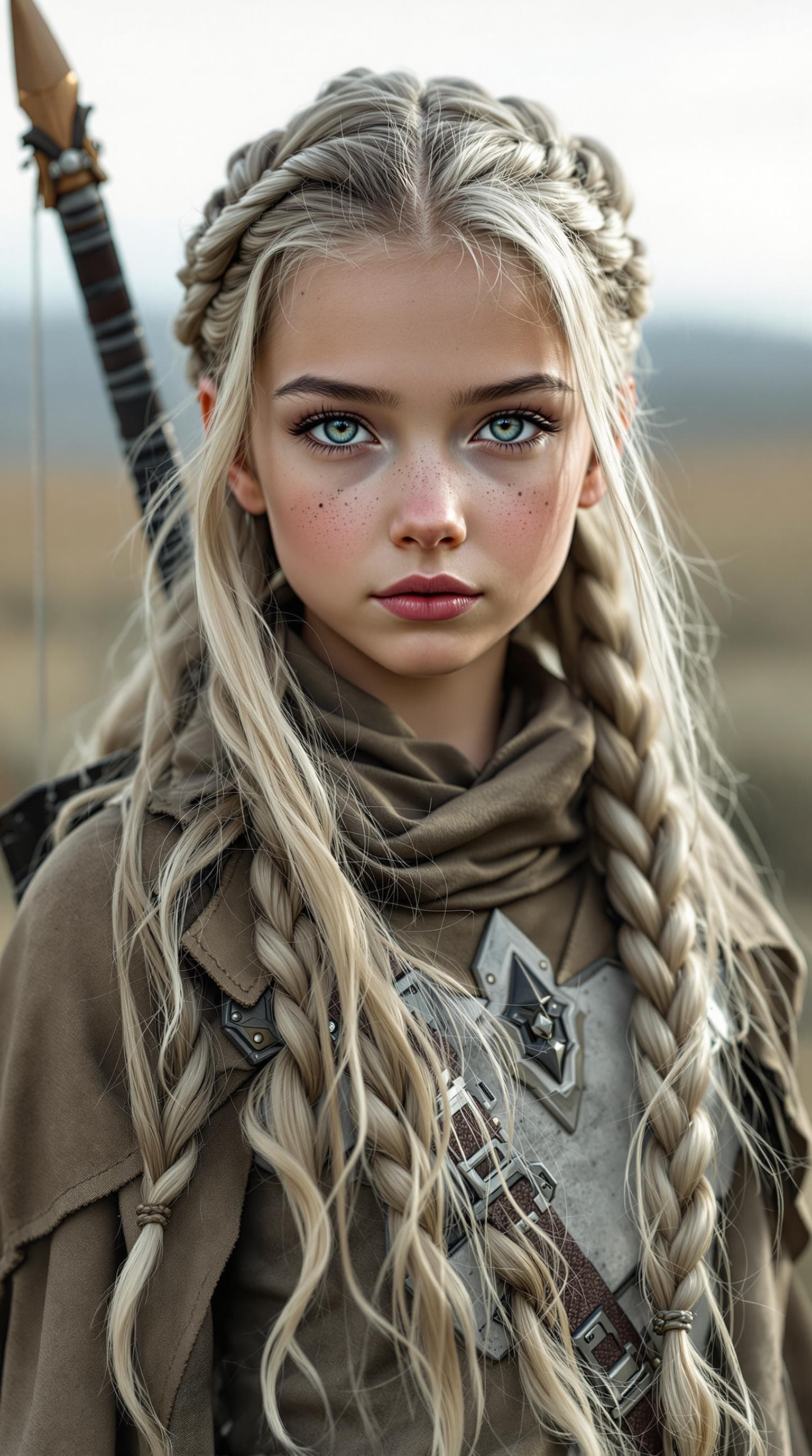 AI generated: a professional photo of a exceptionally of the most beautiful Swedish girl in the world, (age 11), (...