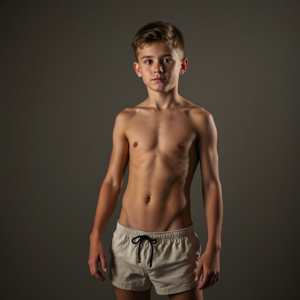 AI generated: 12 year old boy
 in underwear 