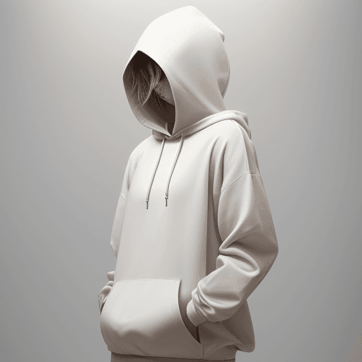 AI generated: Hoodie, cotton materials, fabric small point label on text 'Crea', the design is minimal, with a rai...