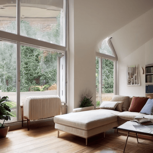 AI generated: high resolution photography interior design, dreamy sunken living room conversation pit, wooden floo...