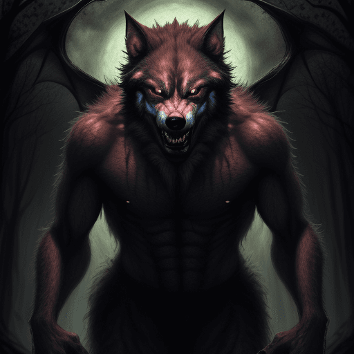AI generated: Hyper realistic werewolf, in the style of lovecraftian horror