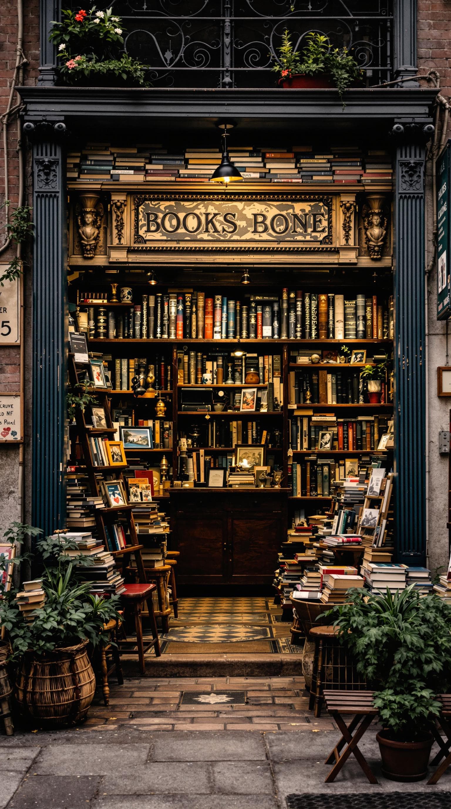 AI generated: Vintage Bookstore
