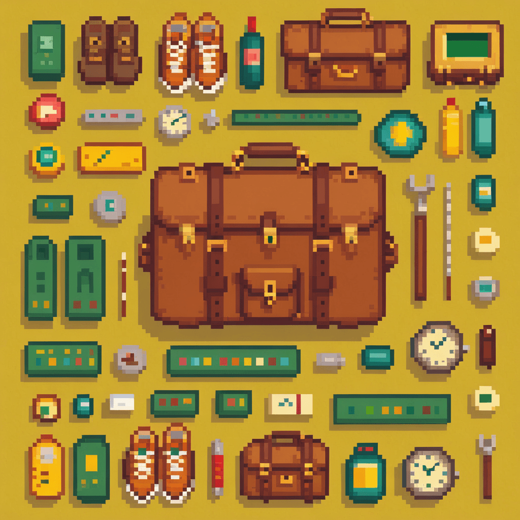 AI generated: perfect explorer objects knolling :: Wes Anderson color palette, studio lighting, low contrast, SAI ...