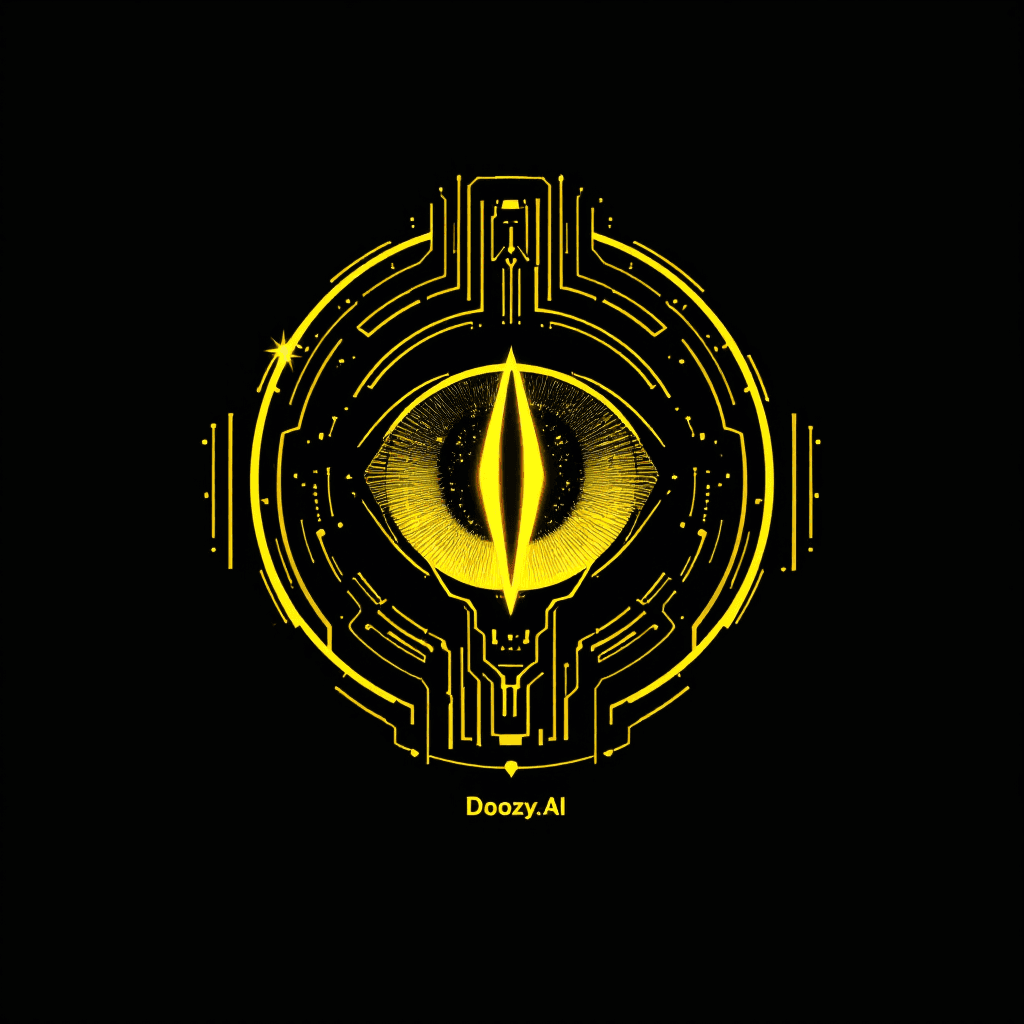 AI generated: Design a high-end, futuristic logo for an AI company named Doozy.AI. The centerpiece of the logo is ...