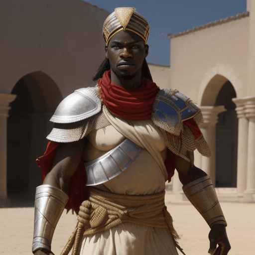 AI generated: photo d'un guerrier Afriquen 