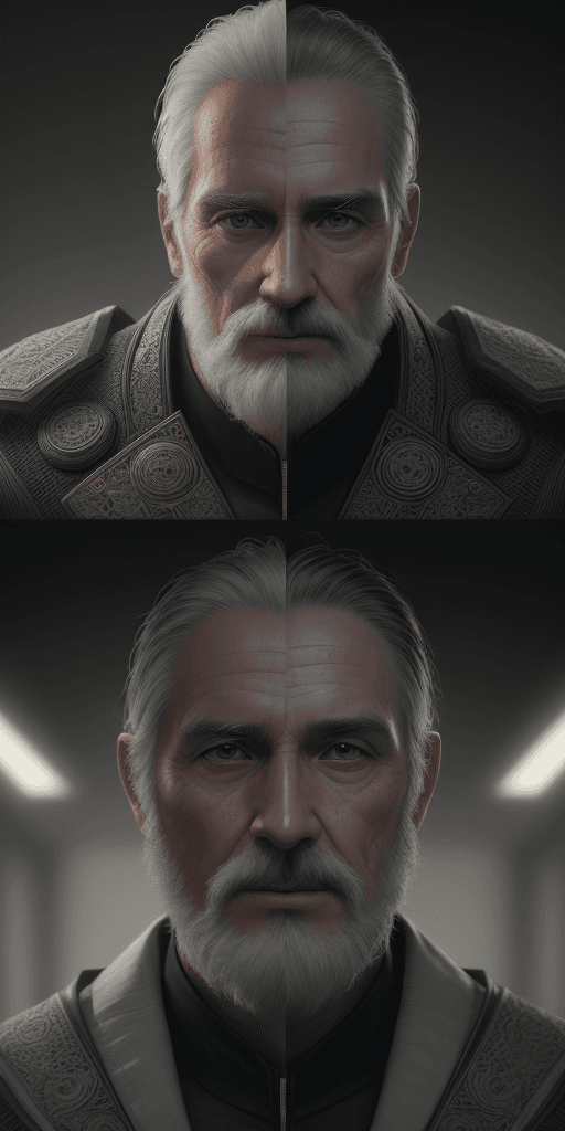 AI generated: a man who grows older as time passes , timeline ,  intricate artwork . octane render, trending on ar...