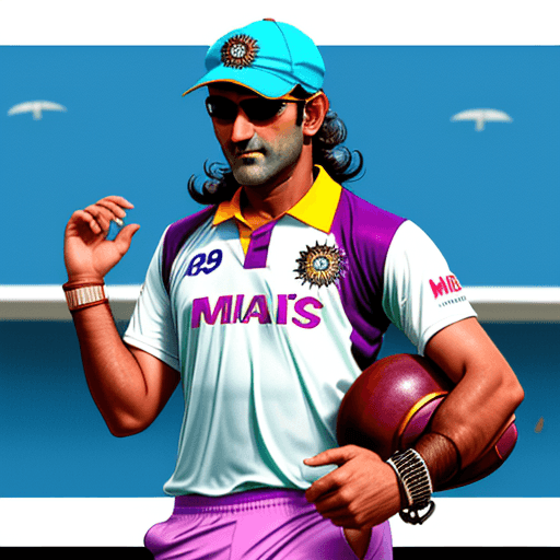 AI generated: Ms Dhoni in 90s Miami Style --ar 9:16