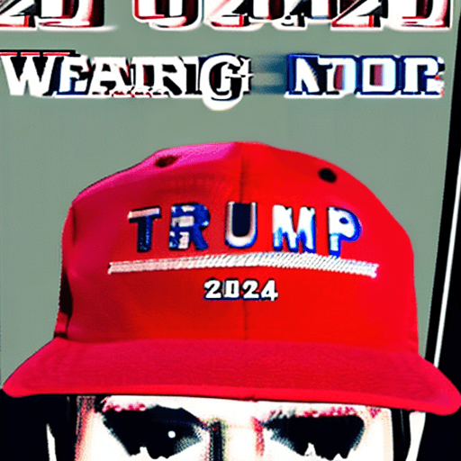 AI generated: Trump 2024! ! ELECTION WINNER! ! wearing a MAGA HAT!