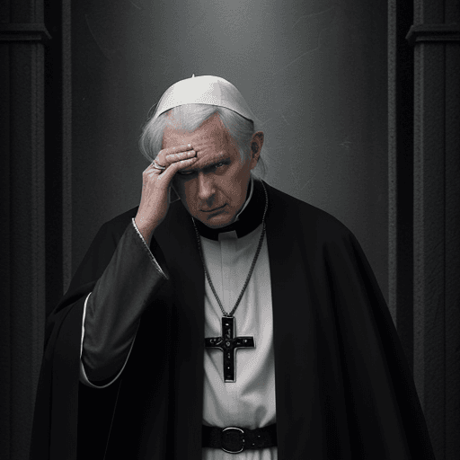 AI generated: archbishop, old, male, dark fantasy, dark atmosphere, religionist, epic fantasy, blessed, white clot...