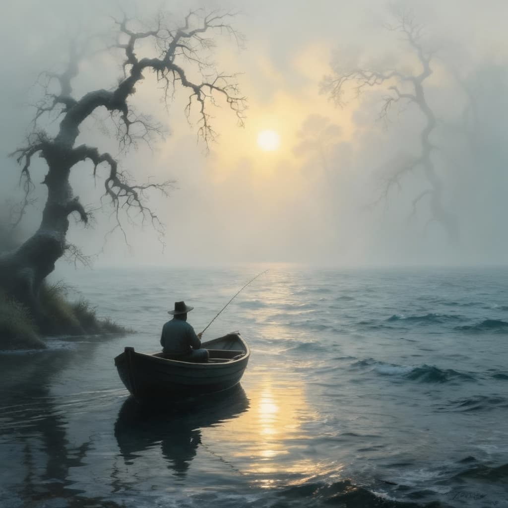 AI generated: une partie de pêche à la  mer