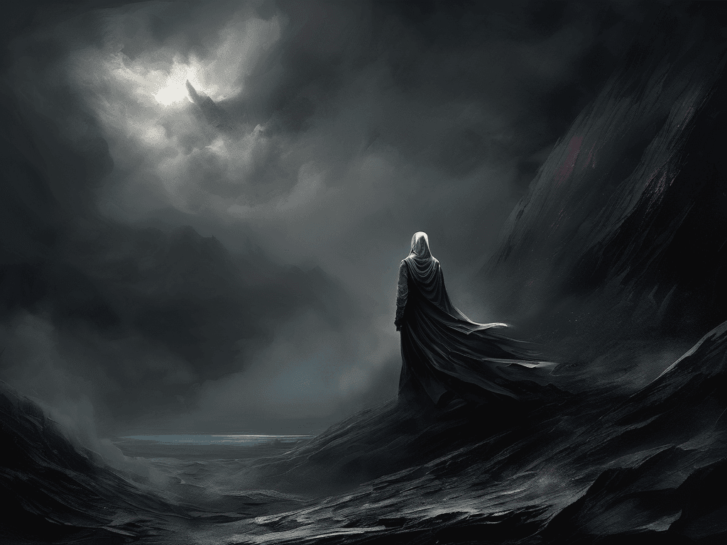 AI generated: I'm ghost, brutal epic composition, digitally painted masterpiece, (expressionism:1.1), (dramatic, g...