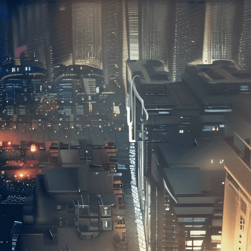 AI generated: {
              "0": "Blade Runner 2049, ((night)), dark sky, (dark), lakeside city, night view from...
