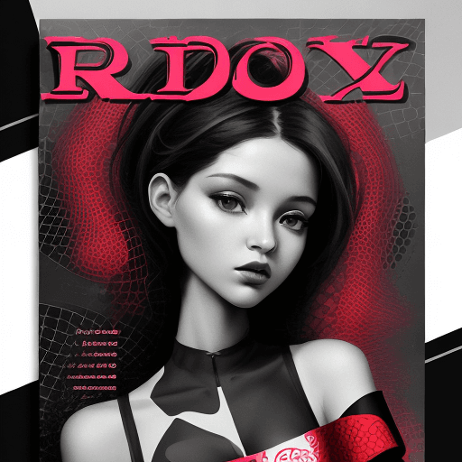 AI generated: ineed a fresh and funky background Cover art of Rood Magazine Inspired by Elina Karimova, it incorpo...