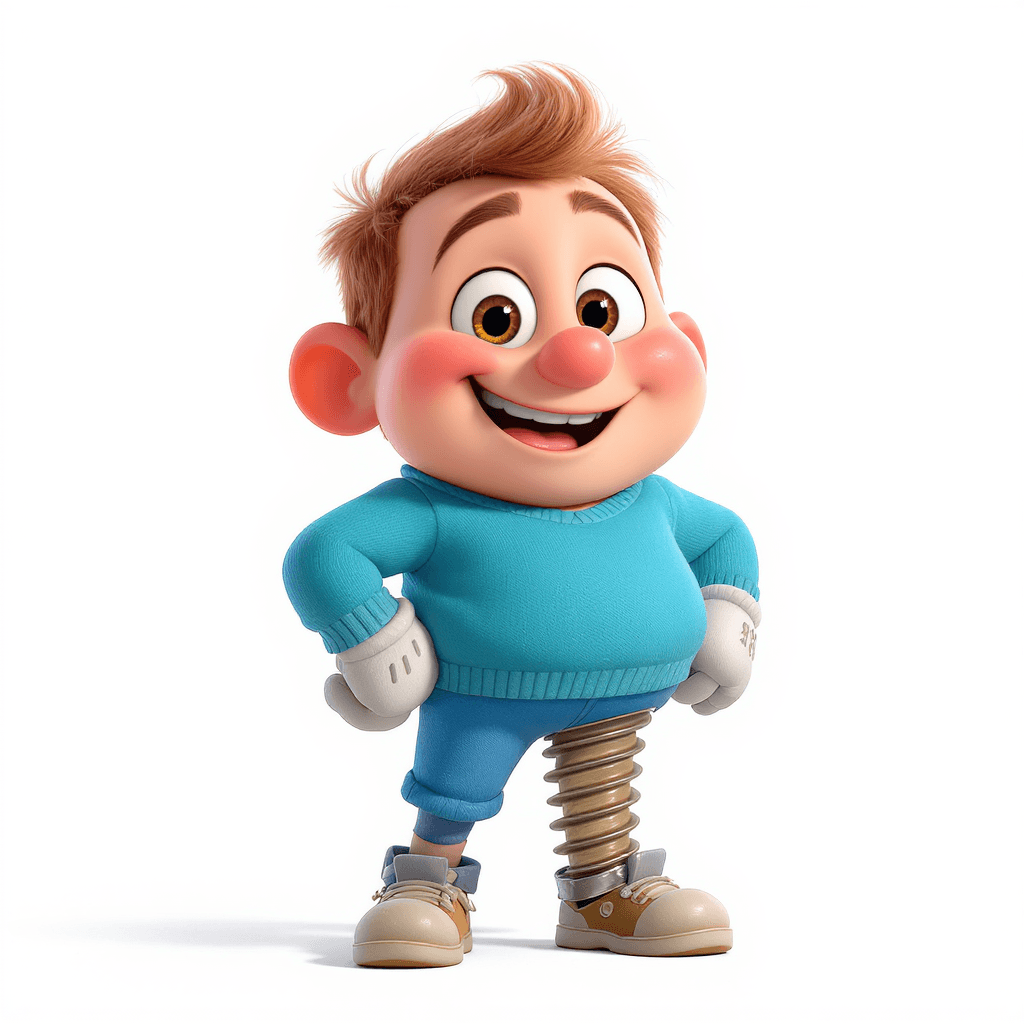 AI generated: Pixar style character design, cartoon screwdriver character has a humanoid body, expressive hands, i...
