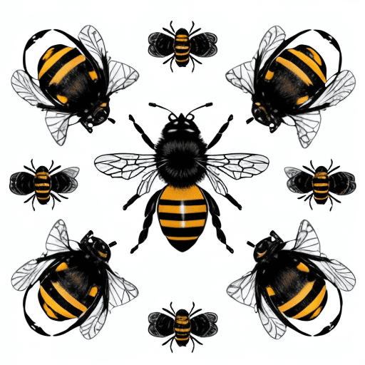 AI generated: bee image, modern, versatile, unique, striking and creative, business model, innovation, entrepreneu...