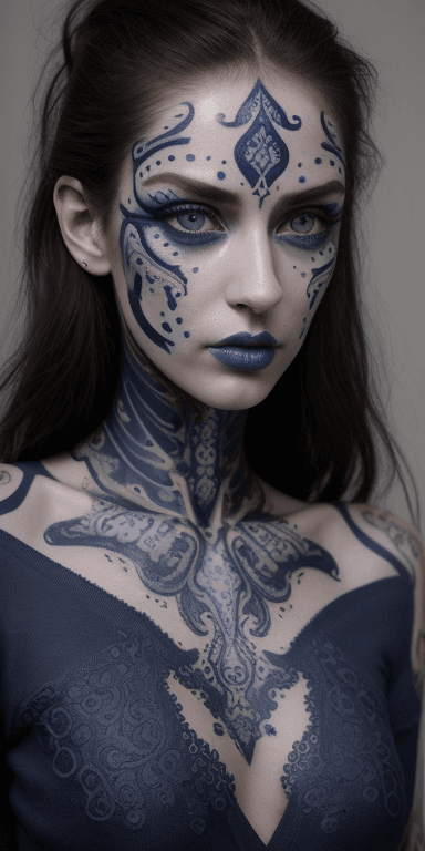 AI generated: ((wearing a navy blue shirt)) keep it simple High fashion photography, Professional fashion, hyper-r...