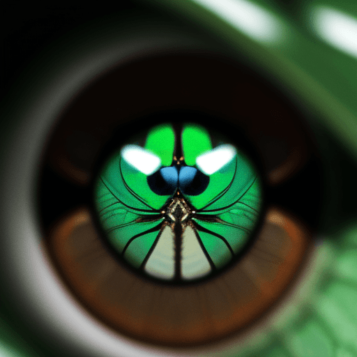 AI generated: dragonfly head eye, close up