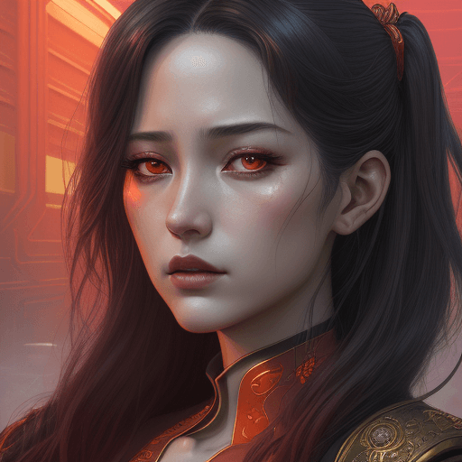 AI generated: outside of the lavish chateu, in the style of neo-traditional japanese, magali villeneuve, close-up ...