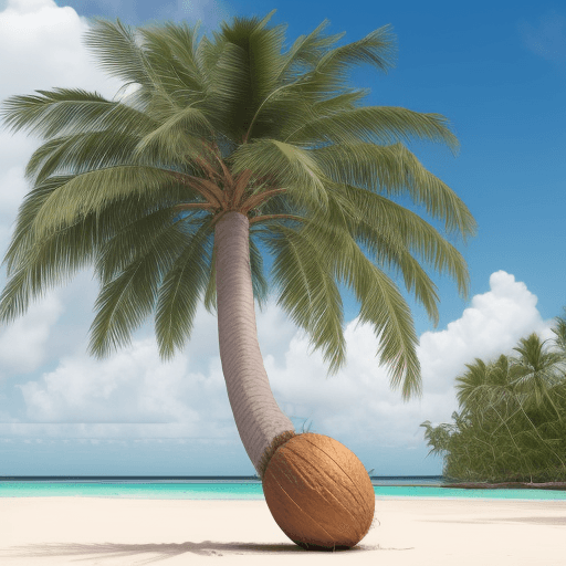 AI generated: Donald Trump as a coconut tree

