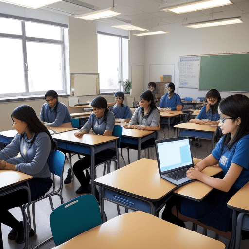 AI generated: students in classroom, they are learning deep neural networks