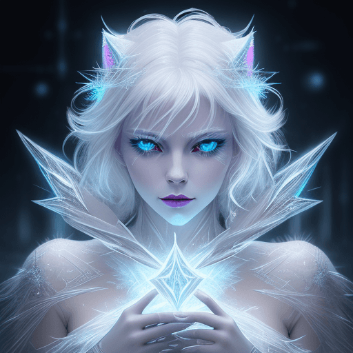 AI generated: ice cat