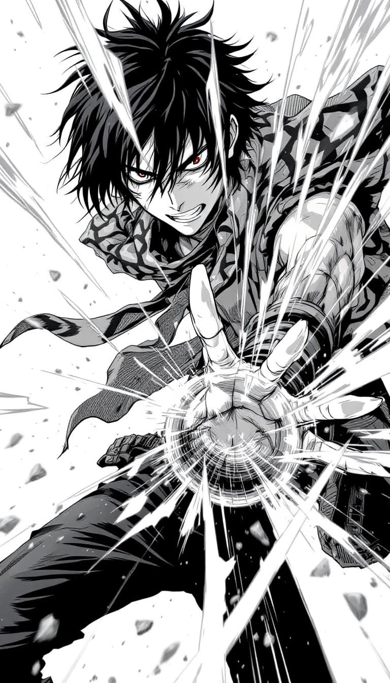 AI generated: Japanese Manga art of Eren Yeager