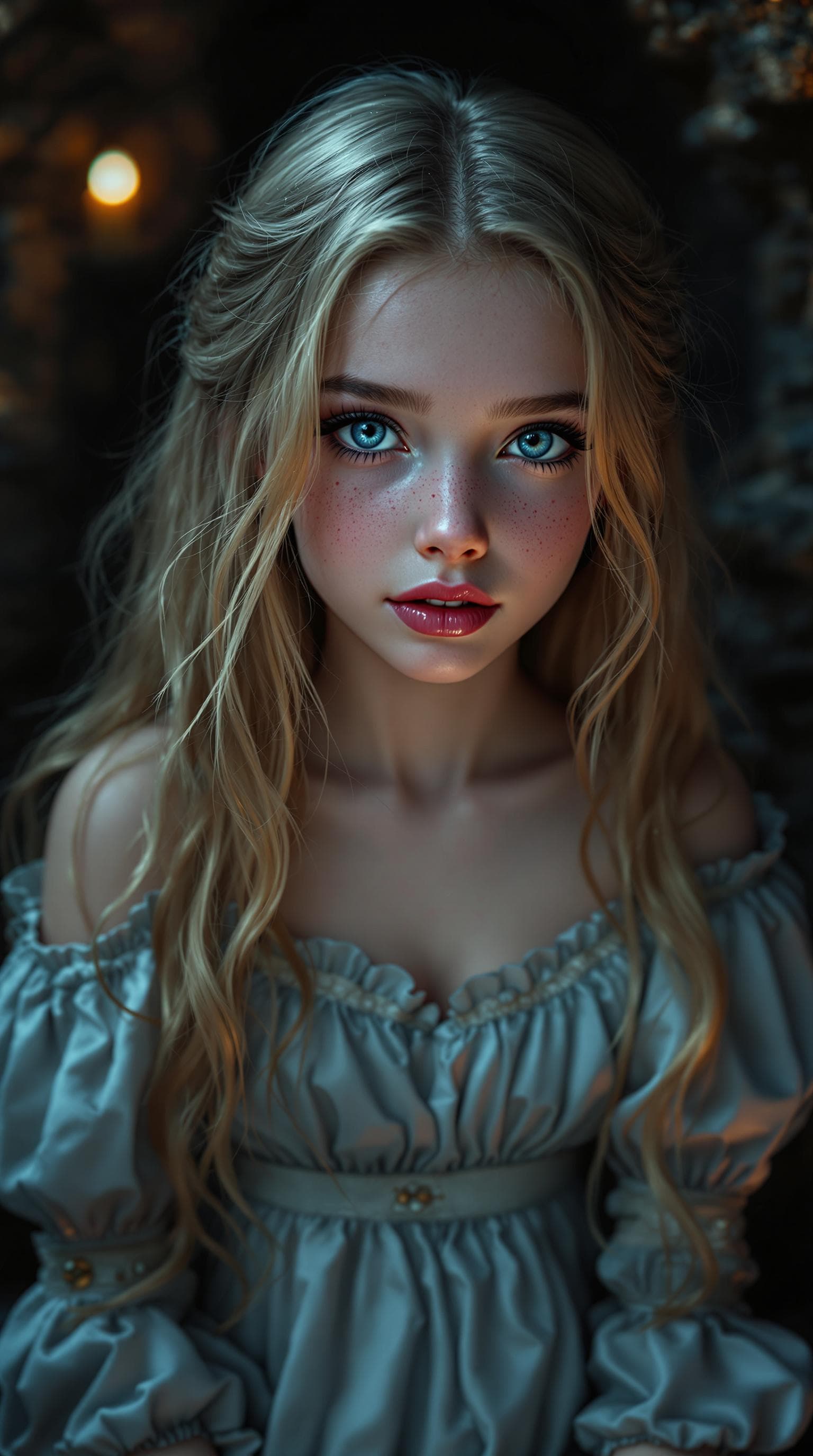 AI generated: a professional photo of a most beautiful 4th grade girl in the world, vampire, in a highly detailed,...