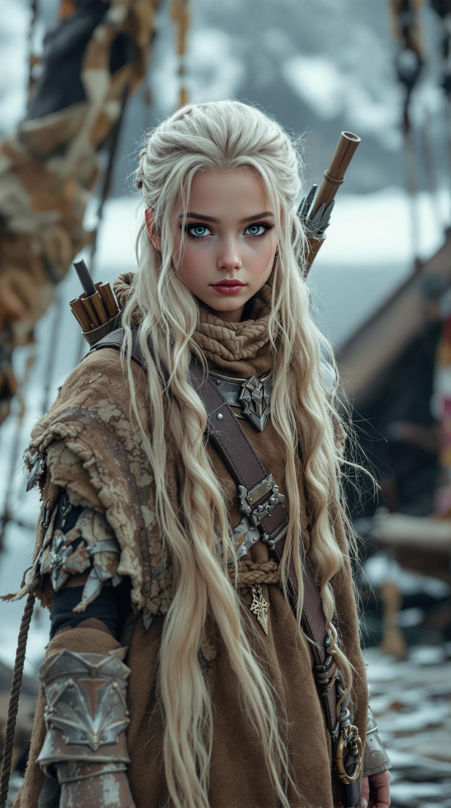 AI generated: a professional photo of a exceptionally of the most beautiful girl in the world, (age 11), Safiya (f...