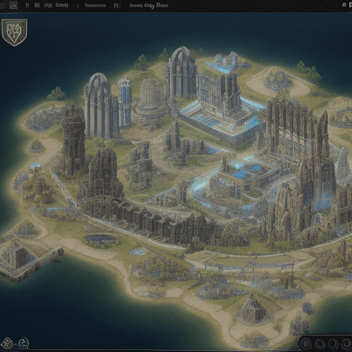 AI generated: 
atlantide civilisation mega modern town 