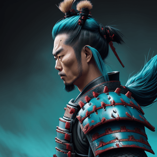 AI generated: A samurai, ready to fight. very detailed armor, hyperrealistic 8K wide shot, Sumi-E Style Hyperreali...