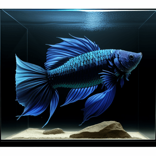 AI generated: black male betta splendens 