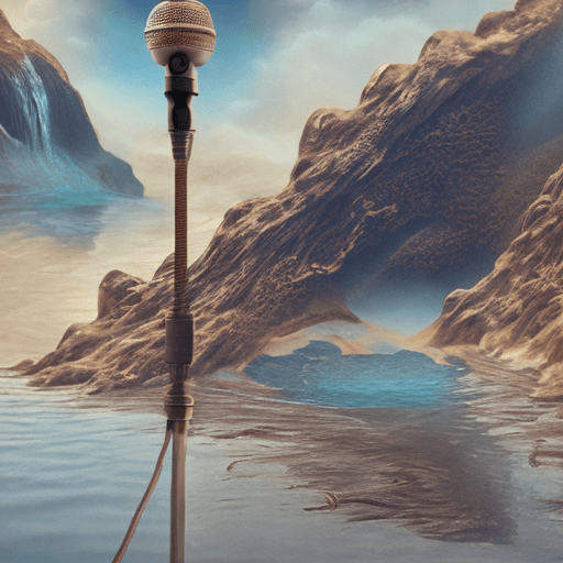 AI generated: The Realm of Liquid Dreams – A captivating scene showcasing a fantastical water texture and a brown ...