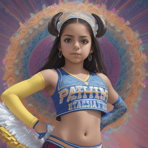 AI generated: Festival Latino, Festival, Latino, 2023, Hightstown, NJ, Rams, corporate, banner, cheerleader, young...