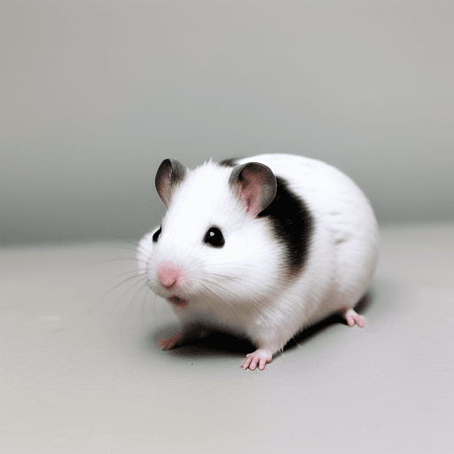 AI generated: hamster called dream, black face, white body