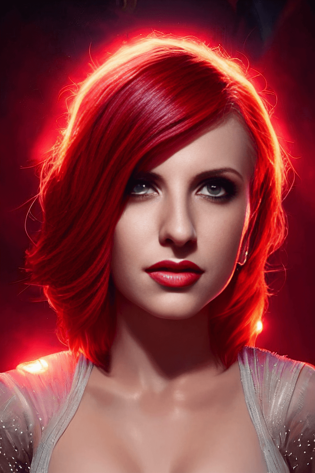 AI generated: portrait of hayley williams, intricate, elegant, glowing lights, highly detailed, digital painting, ...