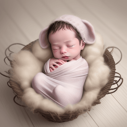 AI generated: newborn photography, hyper realistic, 