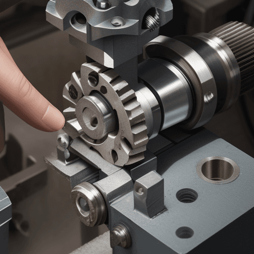 AI generated: Photo of a ultra realistic mechanic realize maintenance repair on metal cnc machine, whit tools, nee...