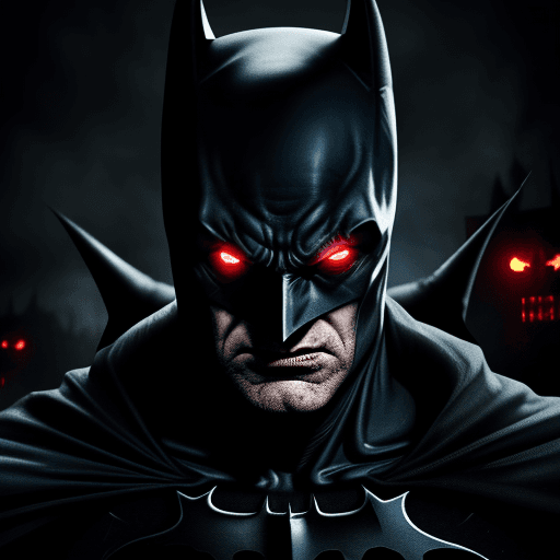 AI generated: Demon Batman in hell, 4k ,ultra hd