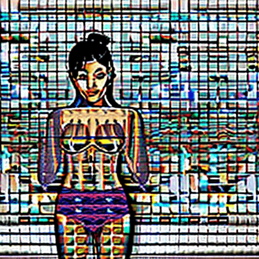 AI generated: Realistic front view of an attractive young woman naked