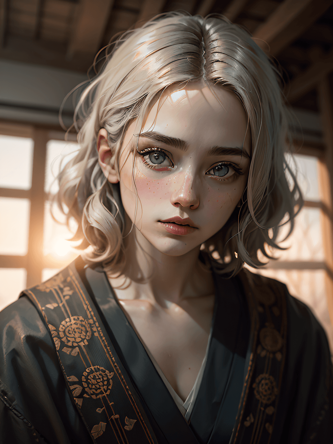 AI generated: (dark shot:1.4), 80mm, (dark shot:1.4), masterpiece, best quality, game_cg, in summer, girl, solo, m...