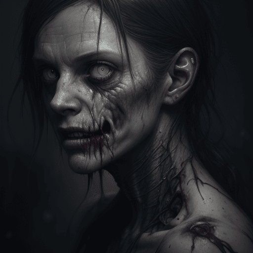 AI generated: portrait of @me as a zombie, decaying skin and clothing, dark and eerie, highly detailed, photoreali...