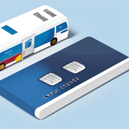AI generated: Credit card nfc bus travel concept background. Flat illustration of credit card nfc bus travel conce...
