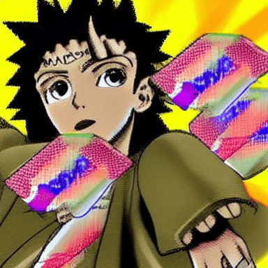 AI generated: giorno giovanna,with brown skin,short brown braids,jojo's bizarre adventure